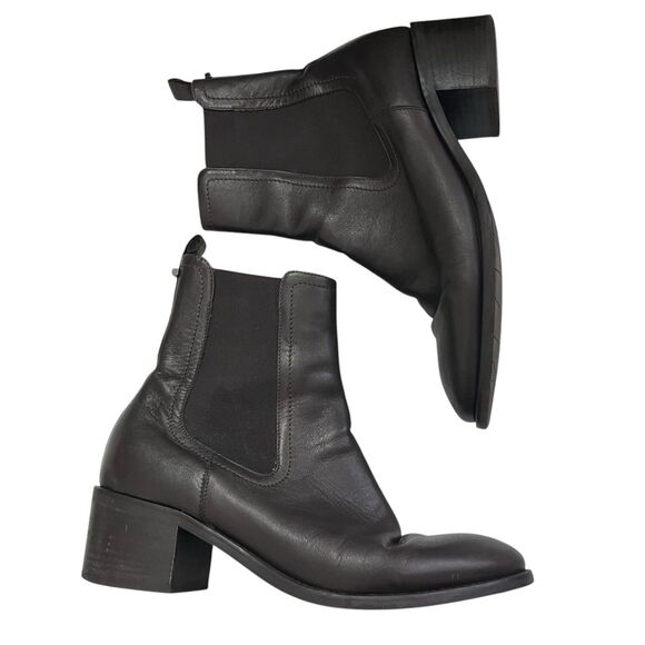 Aquatalia Jemma Weatherproof Chelsea Boots Women’s Size 9 Brown Leather - Picture 1 of 11